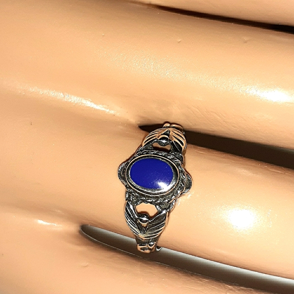 SOLD VTG 💖SS SALE 2/$42 Royal Blue Onyx Ring 925